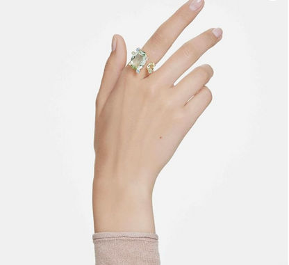 Gold Pastel Multi-Gemstone Cluster Open Cocktail Ring